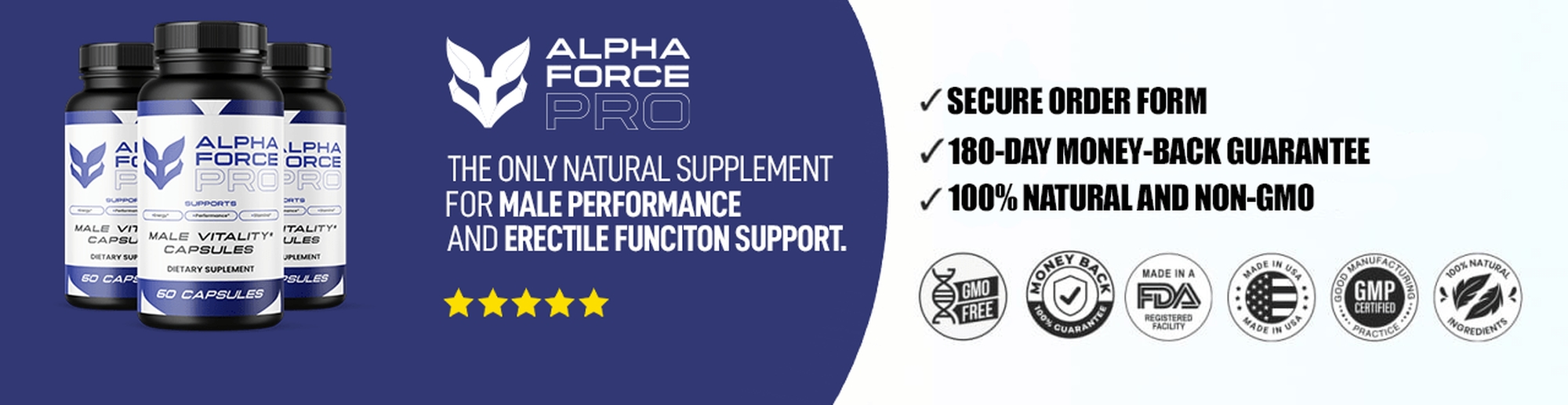 Alpha Force Pro - Male Performance Support